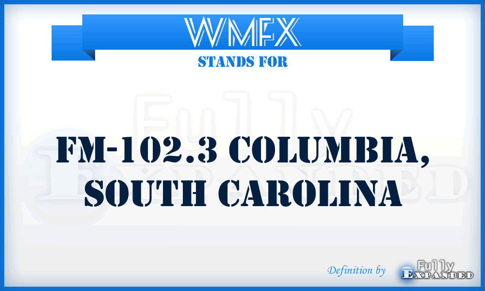WMFX - FM-102.3 Columbia, South Carolina