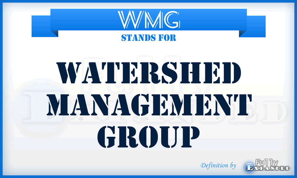 WMG - Watershed Management Group