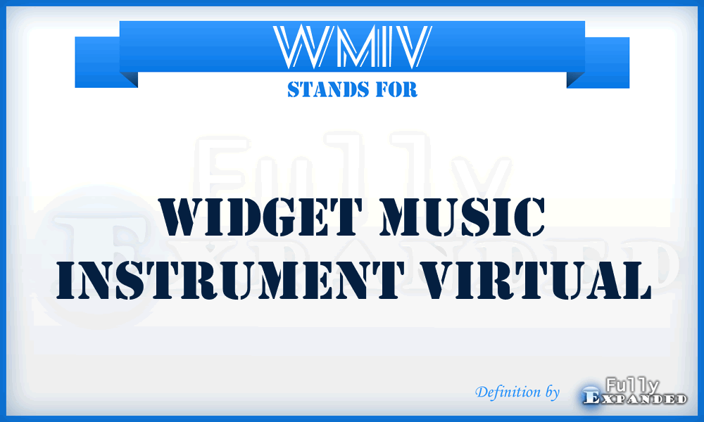 WMIV - Widget Music Instrument Virtual