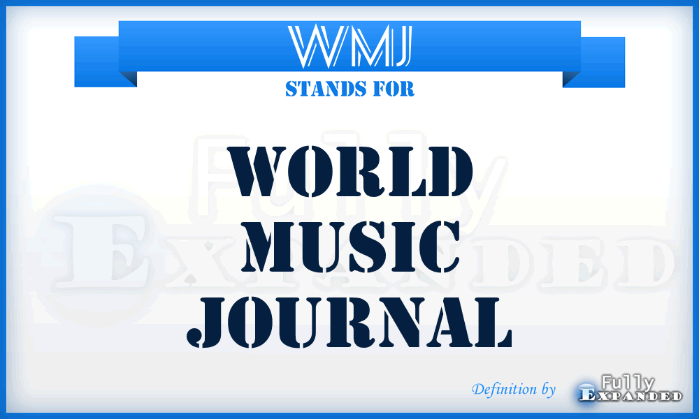 WMJ - World Music Journal