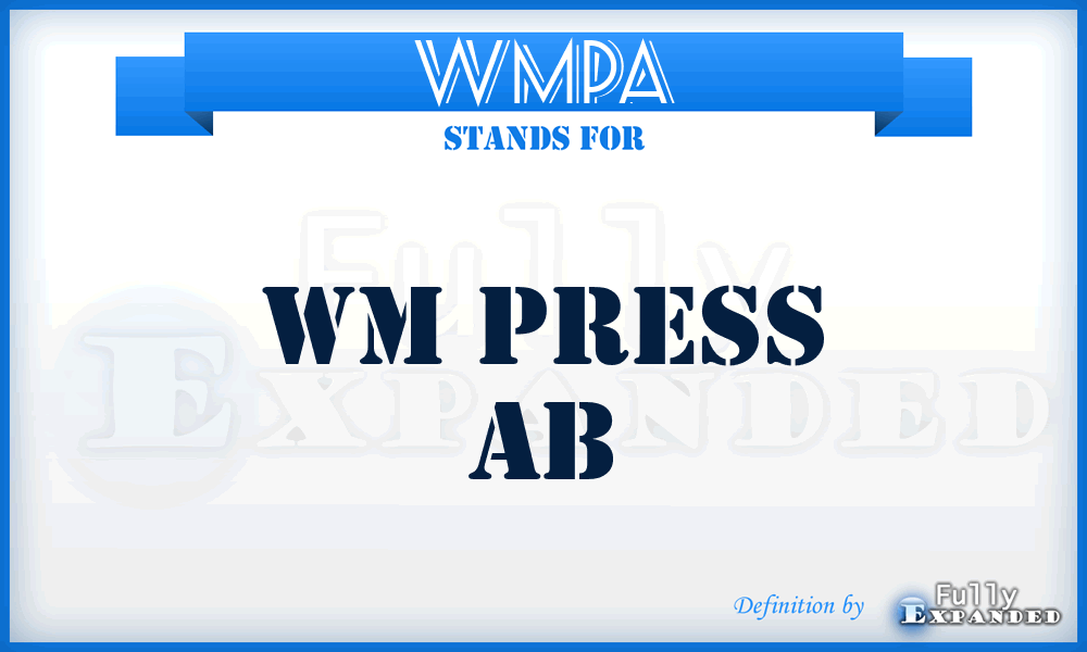 WMPA - WM Press Ab