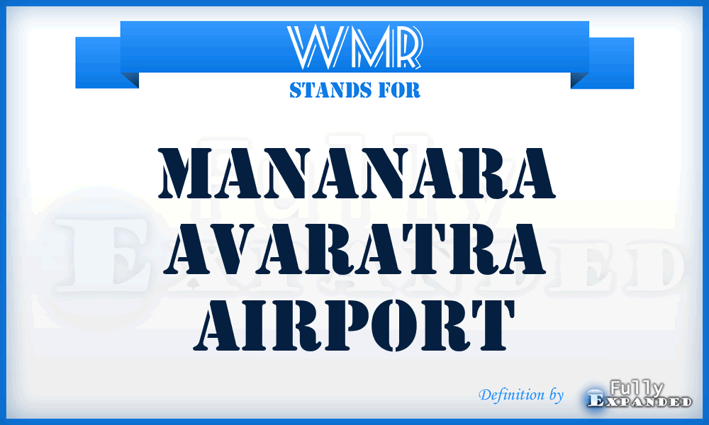 WMR - Mananara Avaratra airport