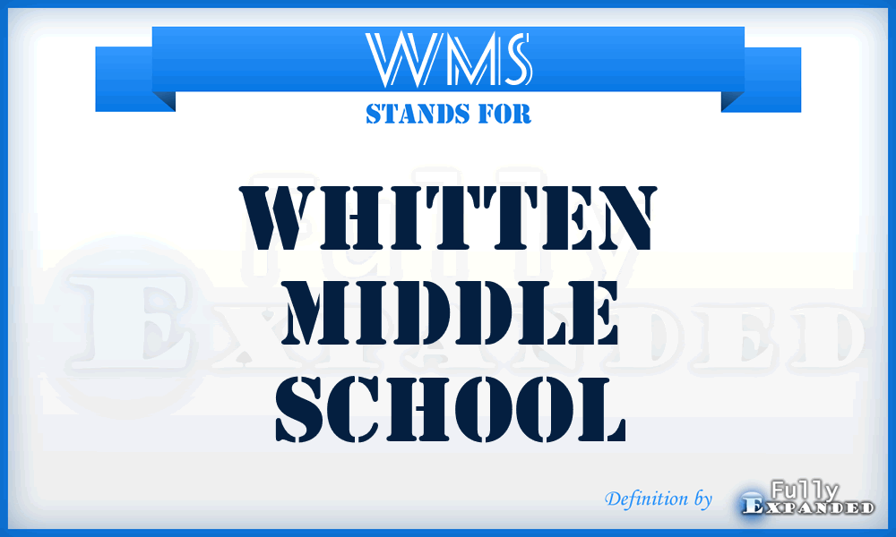 WMS - Whitten Middle School