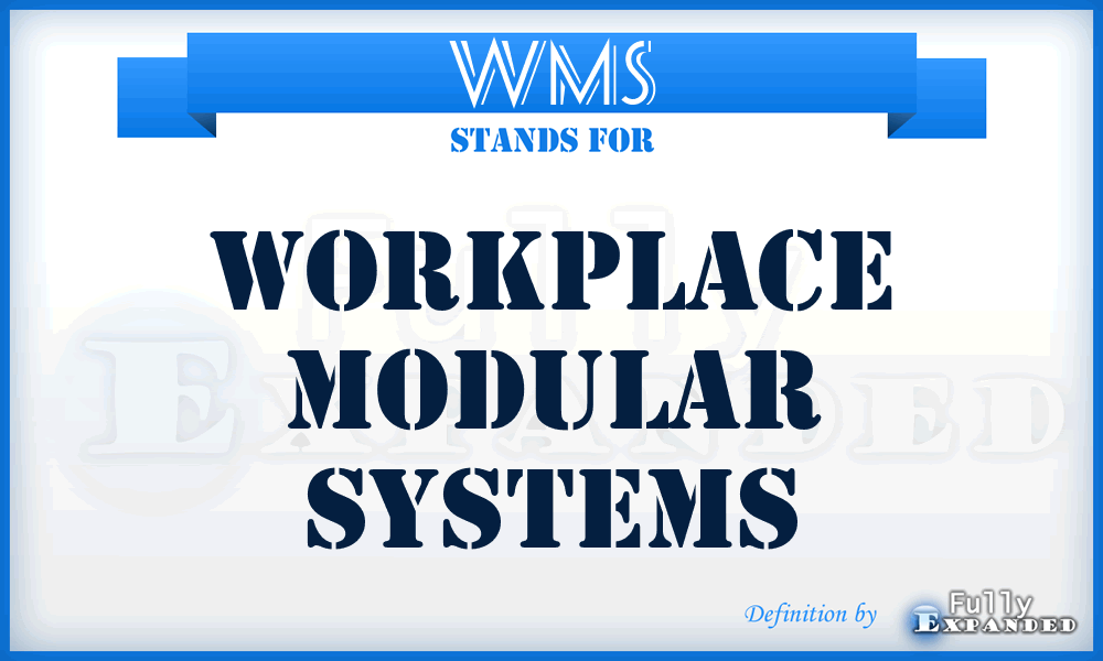 WMS - Workplace Modular Systems