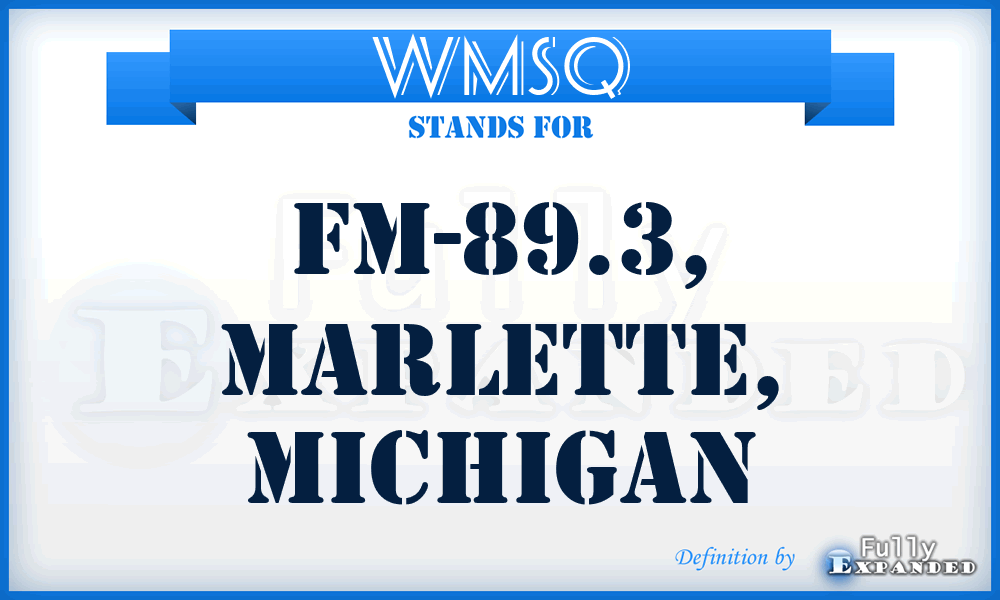 WMSQ - FM-89.3, Marlette, Michigan