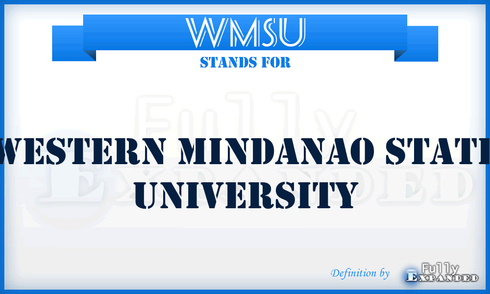 WMSU - Western Mindanao State University