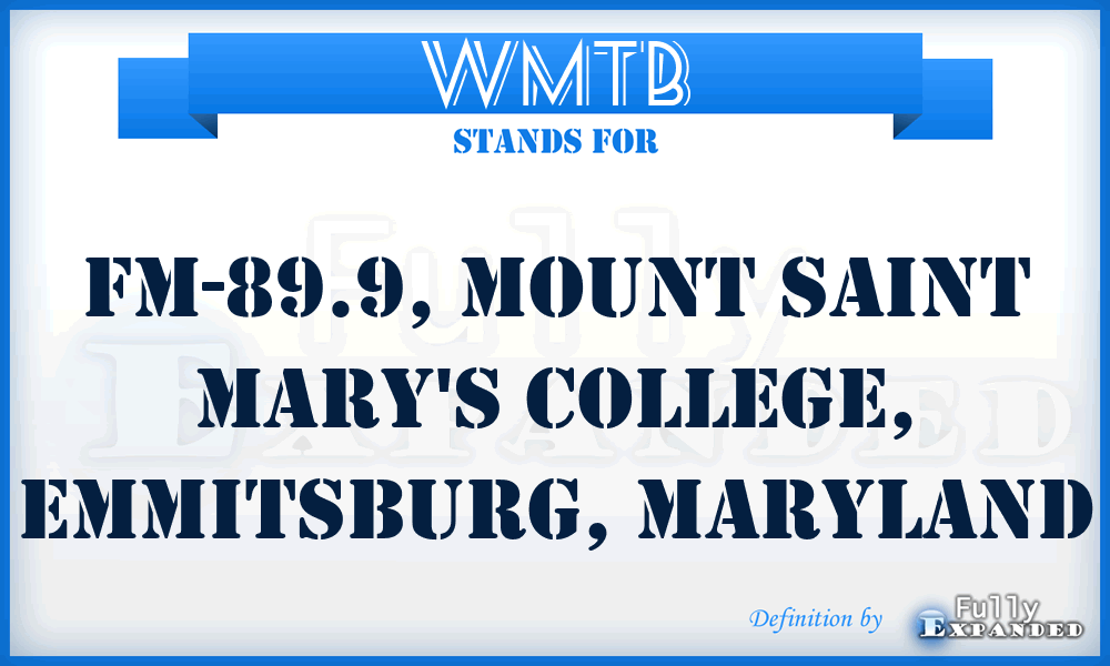 WMTB - FM-89.9, Mount Saint Mary's College, Emmitsburg, Maryland