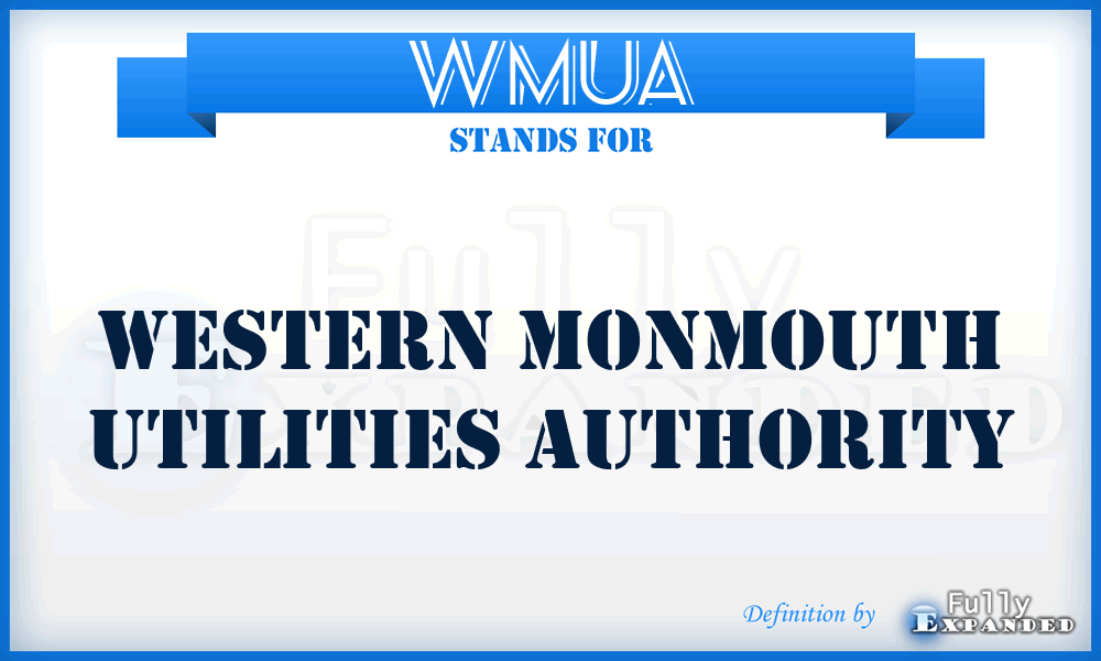 WMUA - Western Monmouth Utilities Authority