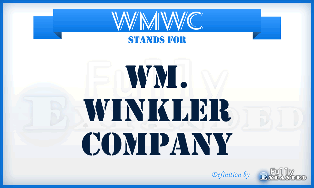 WMWC - WM. Winkler Company