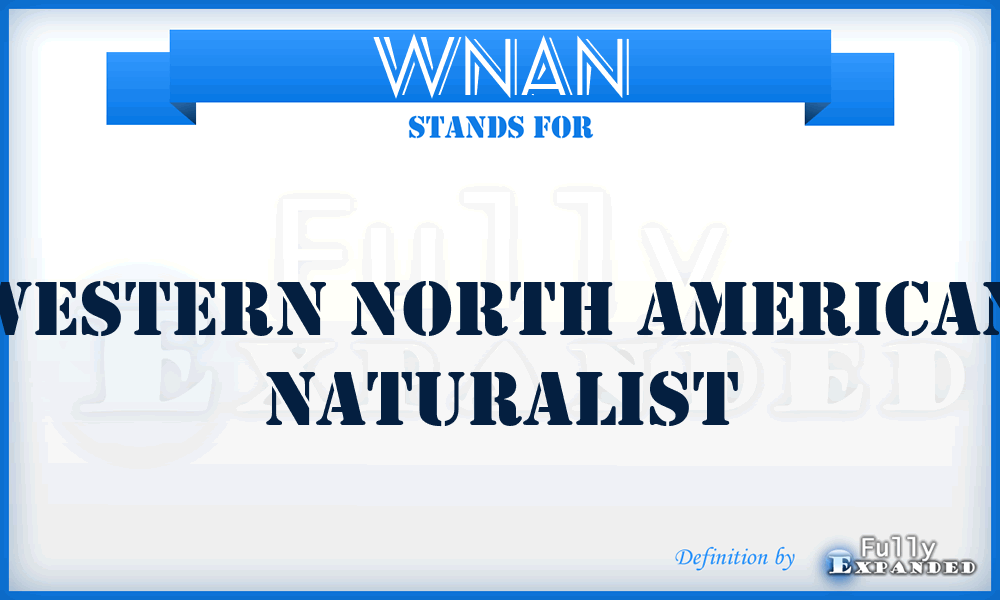 WNAN - Western North American Naturalist