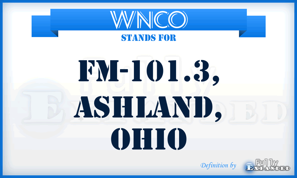 WNCO - FM-101.3, Ashland, Ohio
