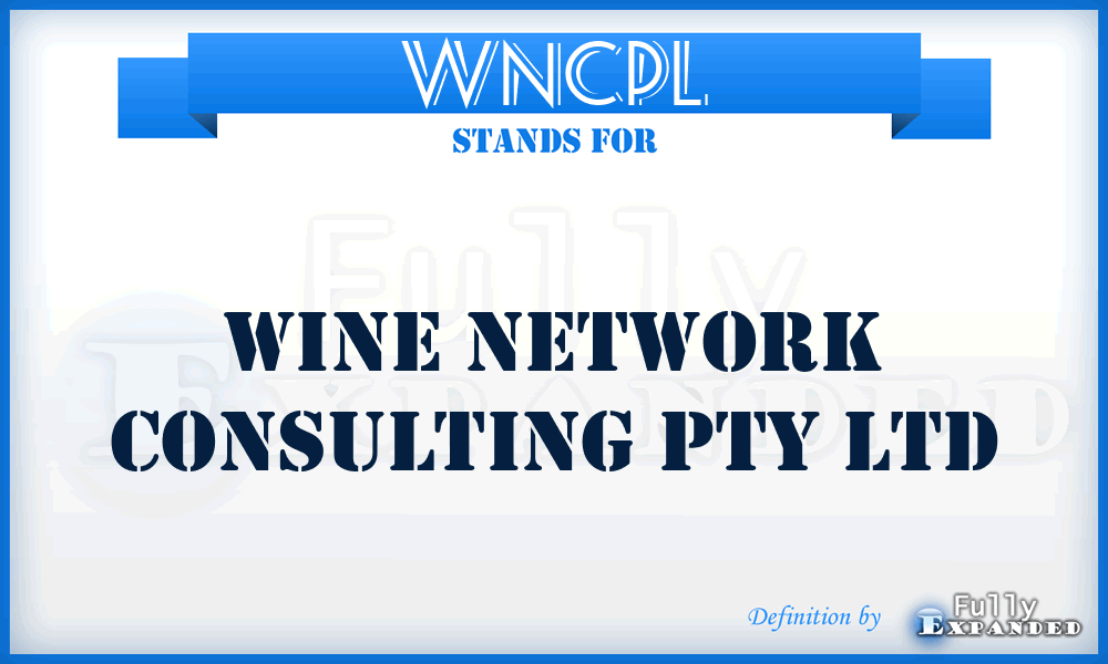 WNCPL - Wine Network Consulting Pty Ltd