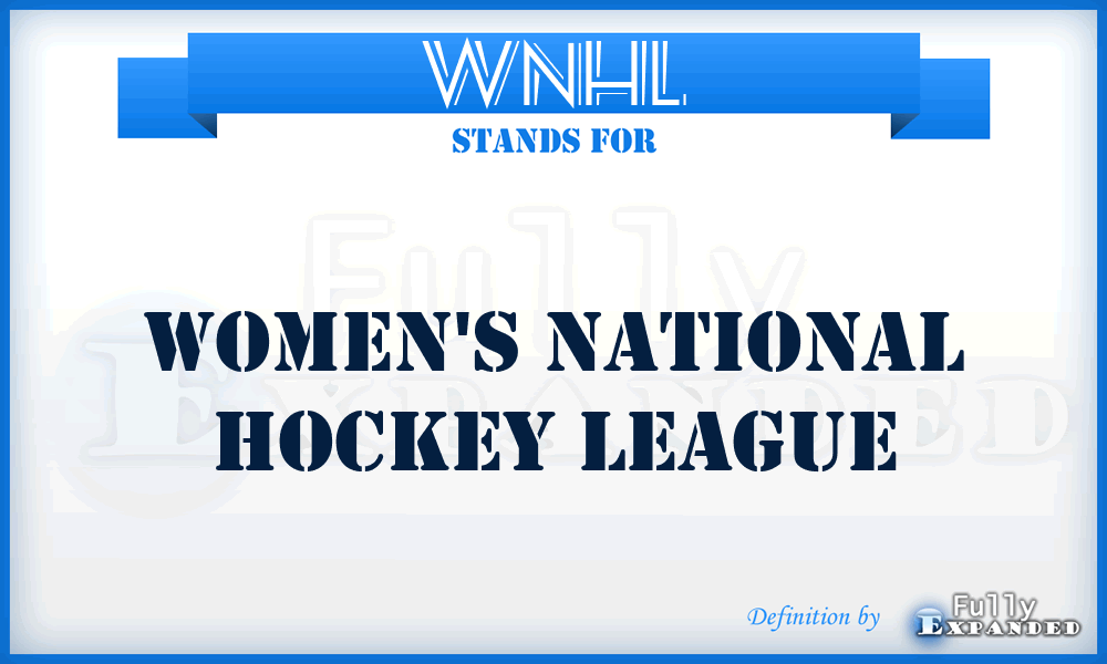 WNHL - Women's National Hockey League