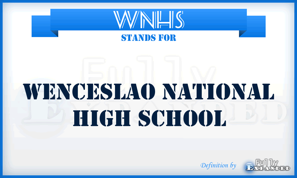 WNHS - Wenceslao National High School