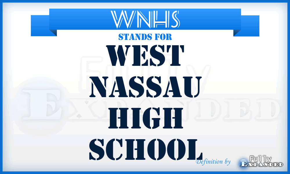 WNHS - West Nassau High School
