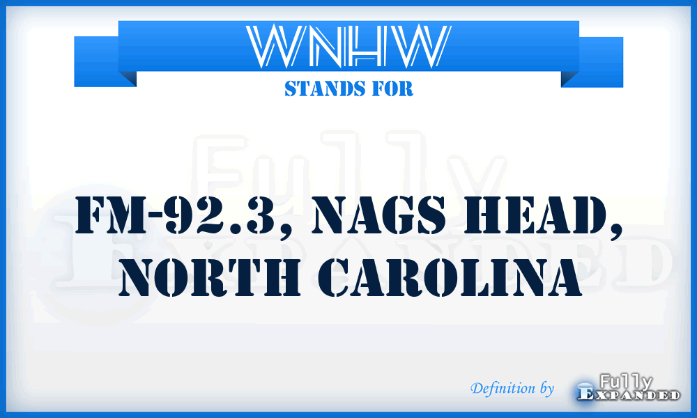 WNHW - FM-92.3, Nags Head, North Carolina