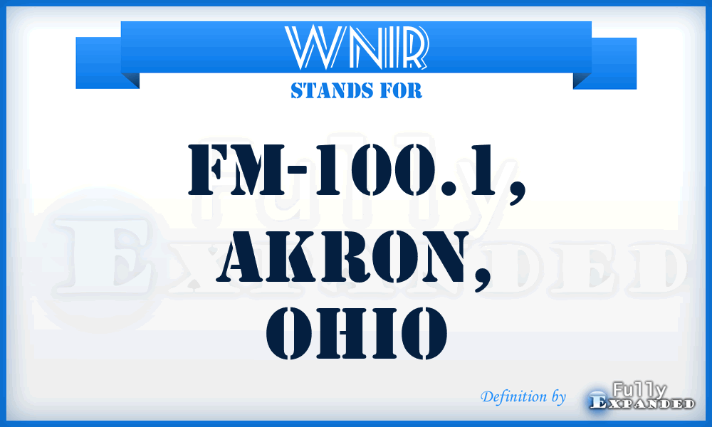 WNIR - FM-100.1, Akron, Ohio