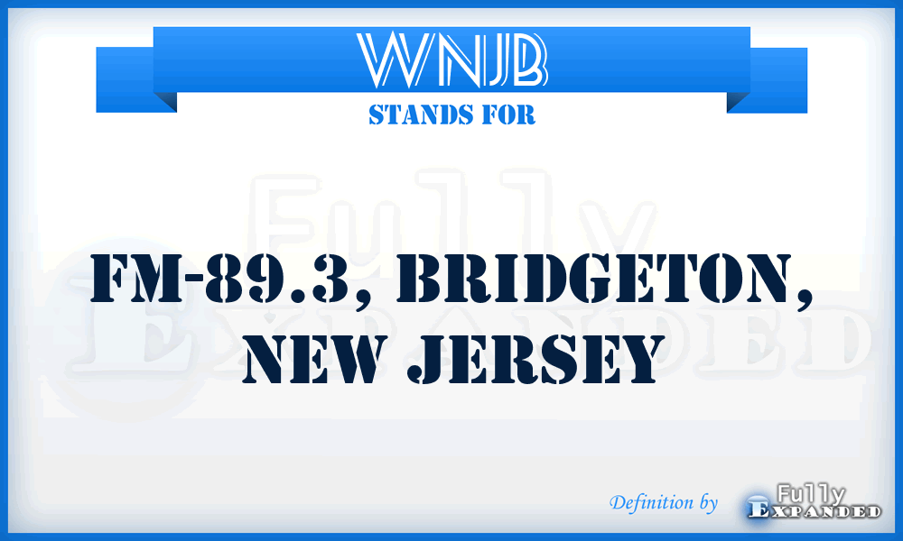 WNJB - FM-89.3, Bridgeton, New Jersey