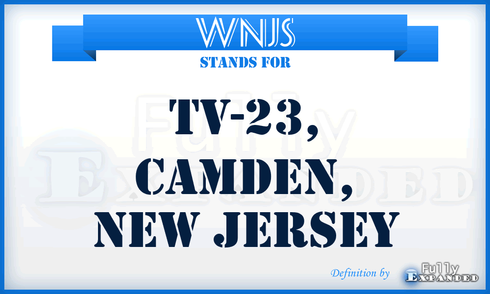 WNJS - TV-23, Camden, New Jersey