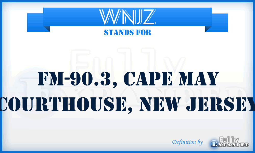 WNJZ - FM-90.3, Cape May Courthouse, New Jersey
