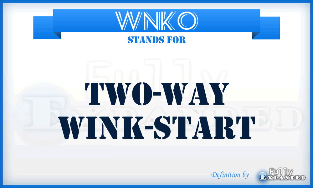 WNK0 - Two-way Wink-Start