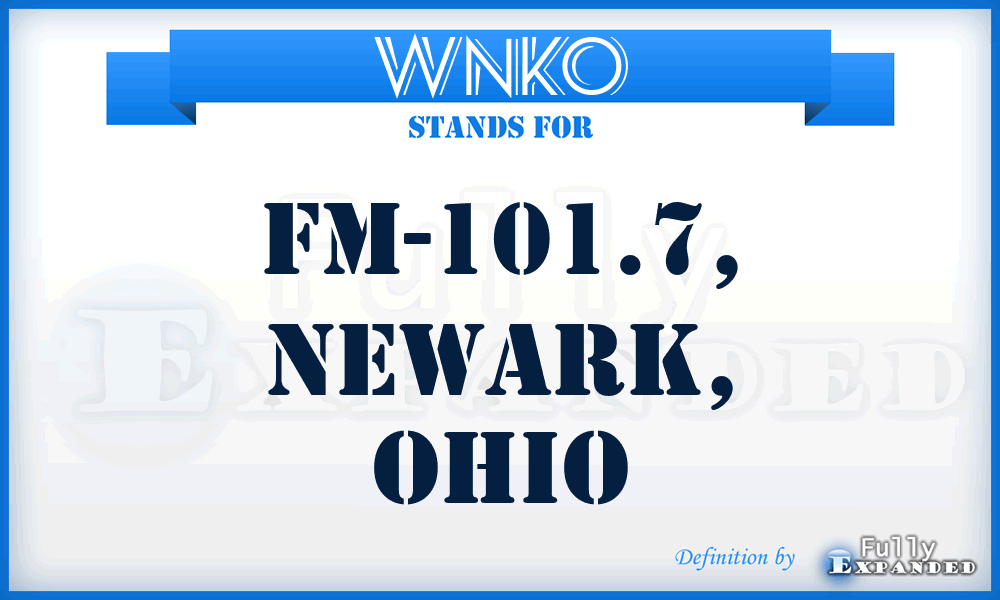 WNKO - FM-101.7, Newark, Ohio