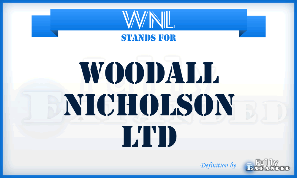 WNL - Woodall Nicholson Ltd