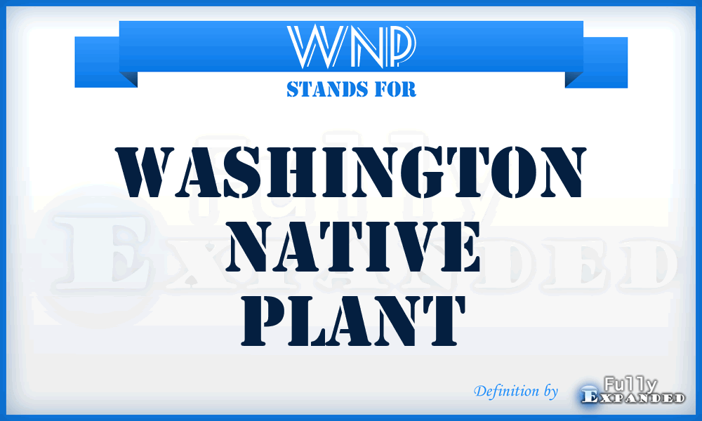 WNP - Washington Native Plant