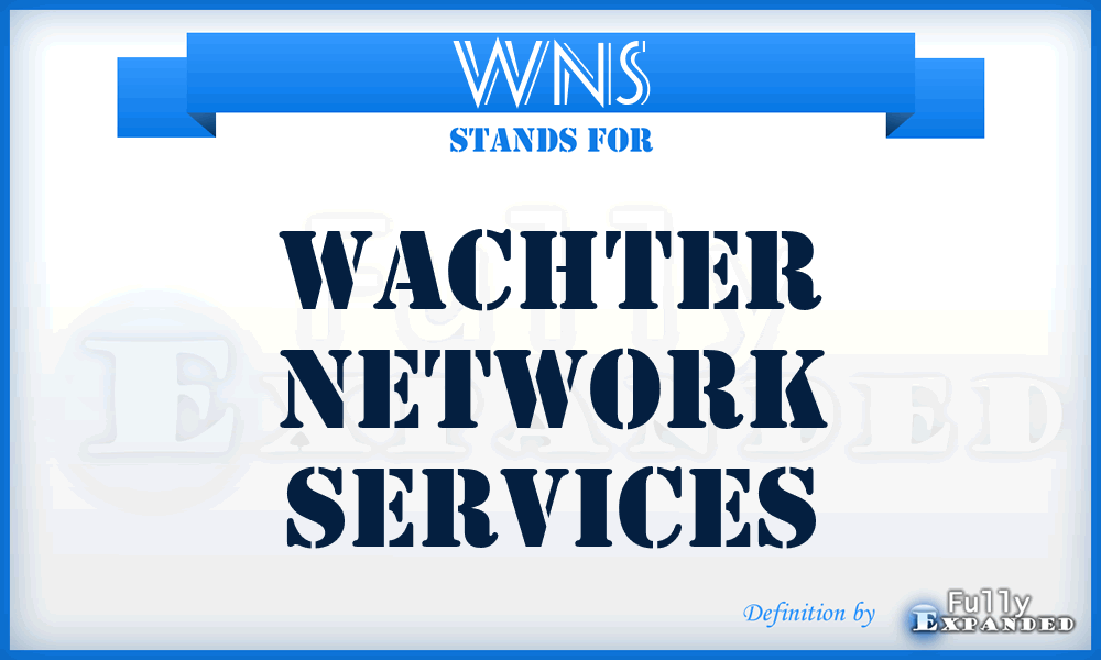 WNS - Wachter Network Services