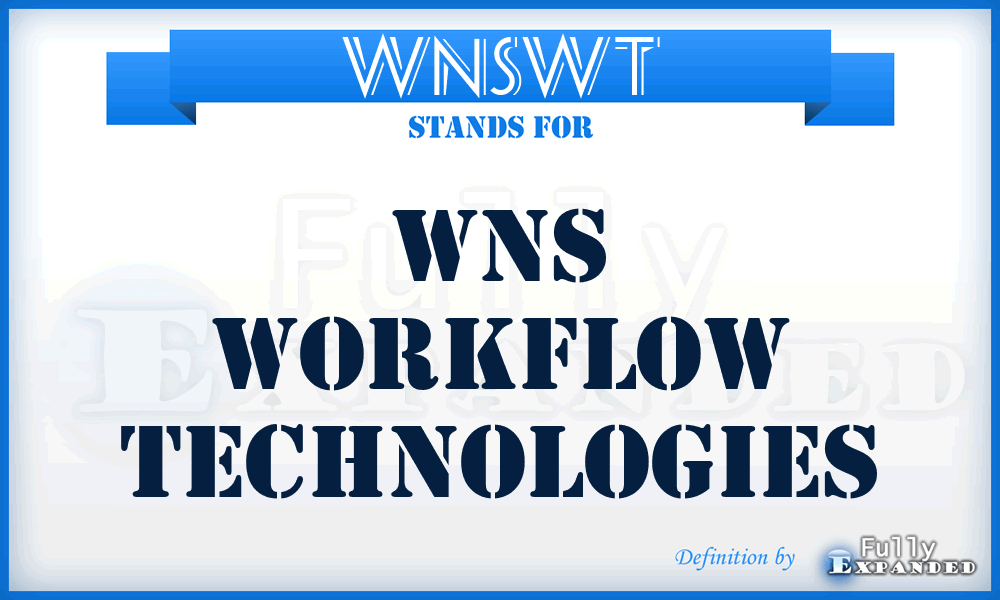 WNSWT - WNS Workflow Technologies