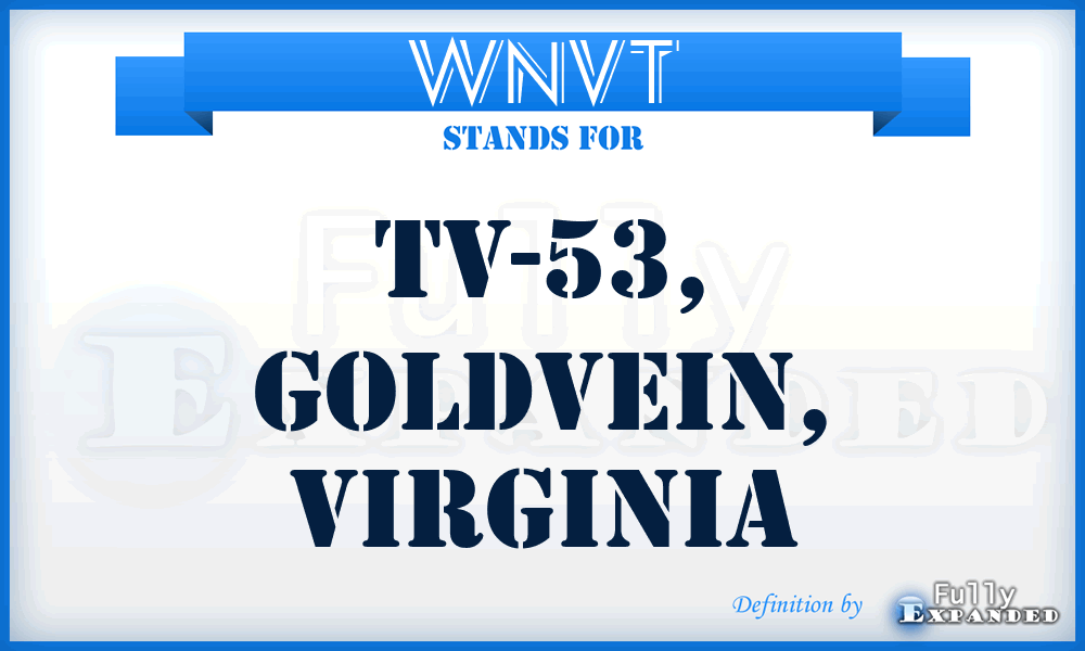 WNVT - TV-53, Goldvein, Virginia