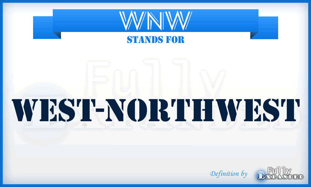 WNW - west-northwest