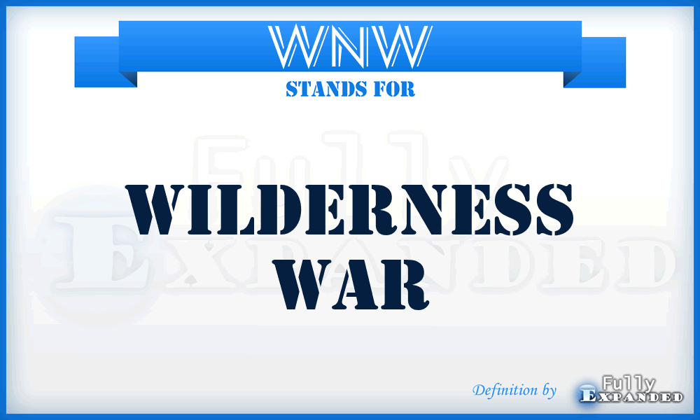 WNW - Wilderness War