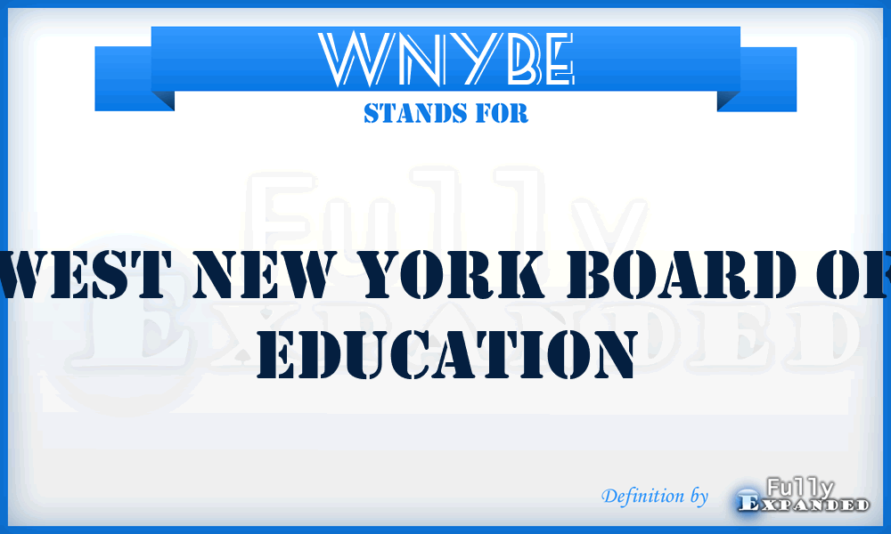 WNYBE - West New York Board of Education