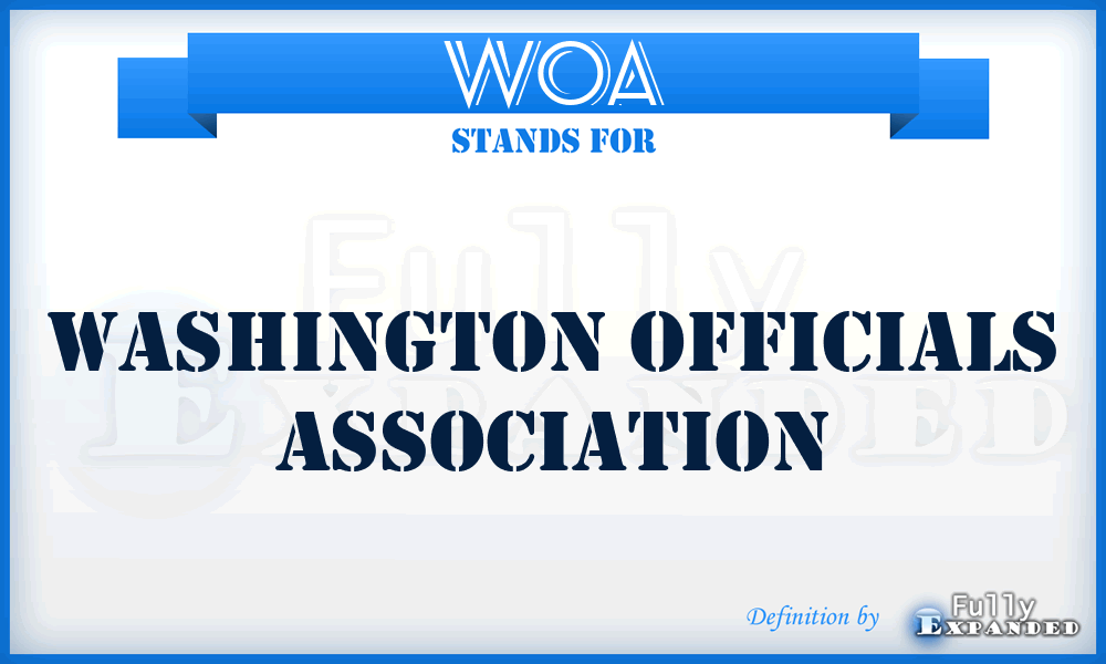 WOA - Washington Officials Association