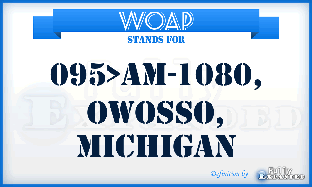 WOAP - 095>AM-1080, Owosso, Michigan