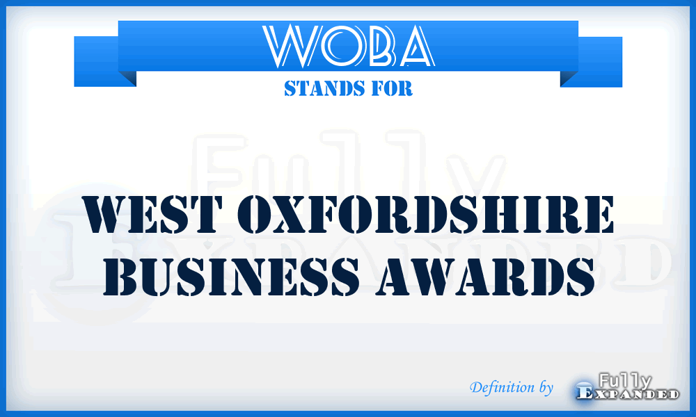 WOBA - West Oxfordshire Business Awards