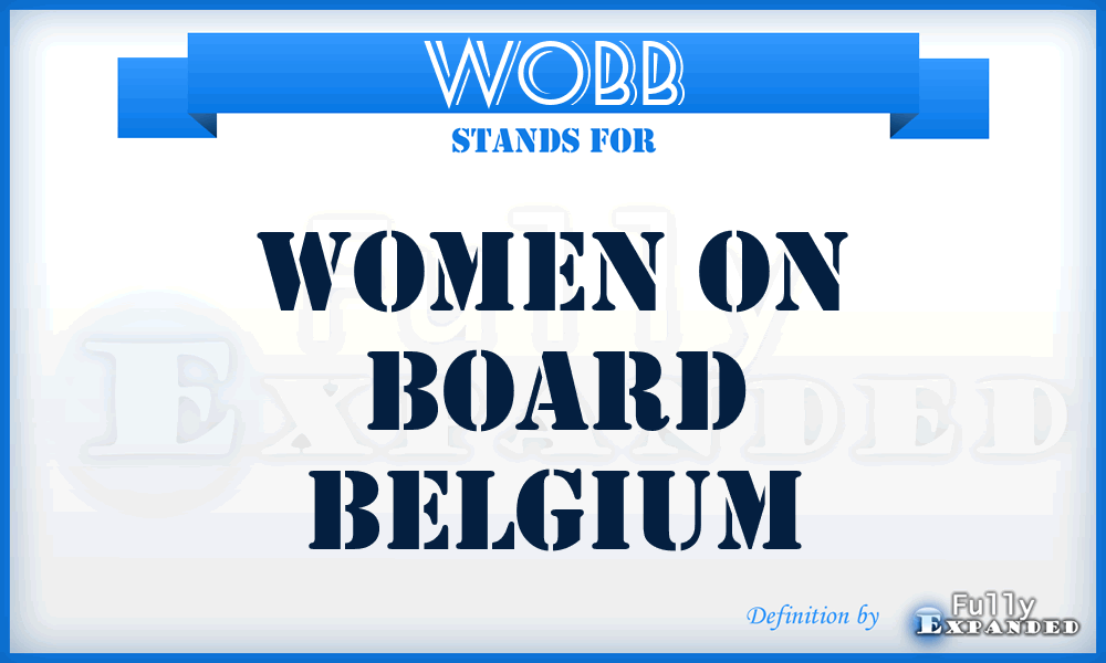 WOBB - Women On Board Belgium