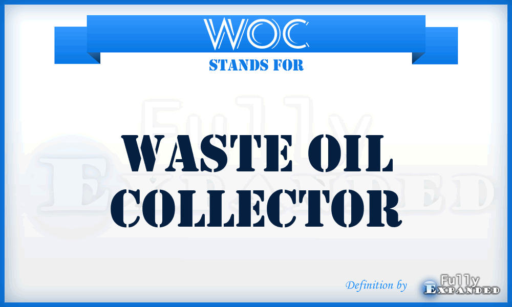 WOC - Waste Oil Collector