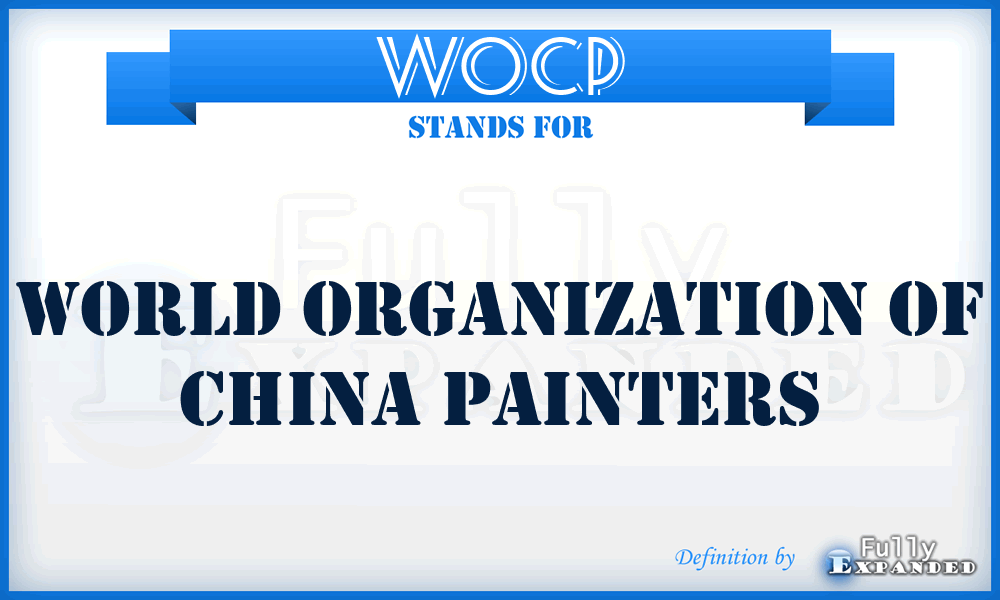 WOCP - World Organization of China Painters