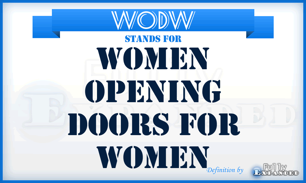 WODW - Women Opening Doors for Women