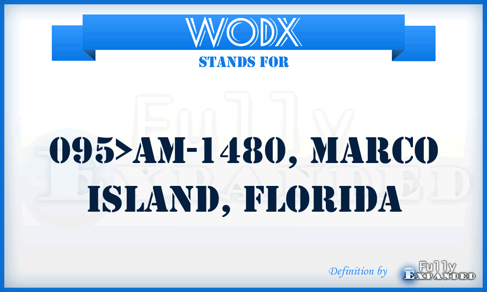 WODX - 095>AM-1480, Marco Island, Florida