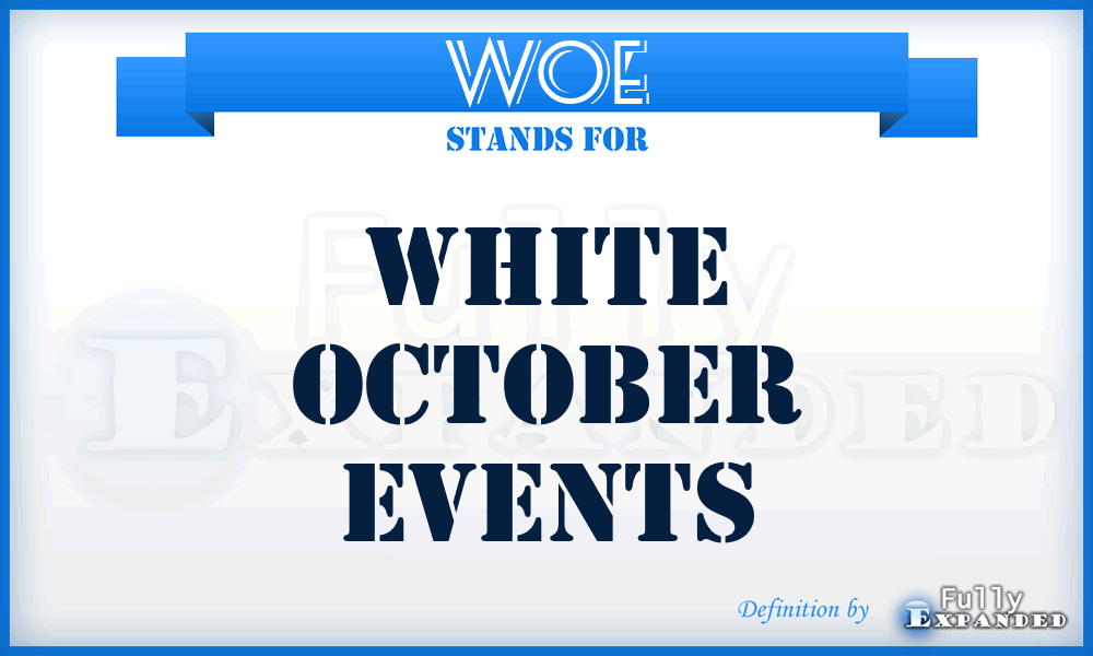 WOE - White October Events