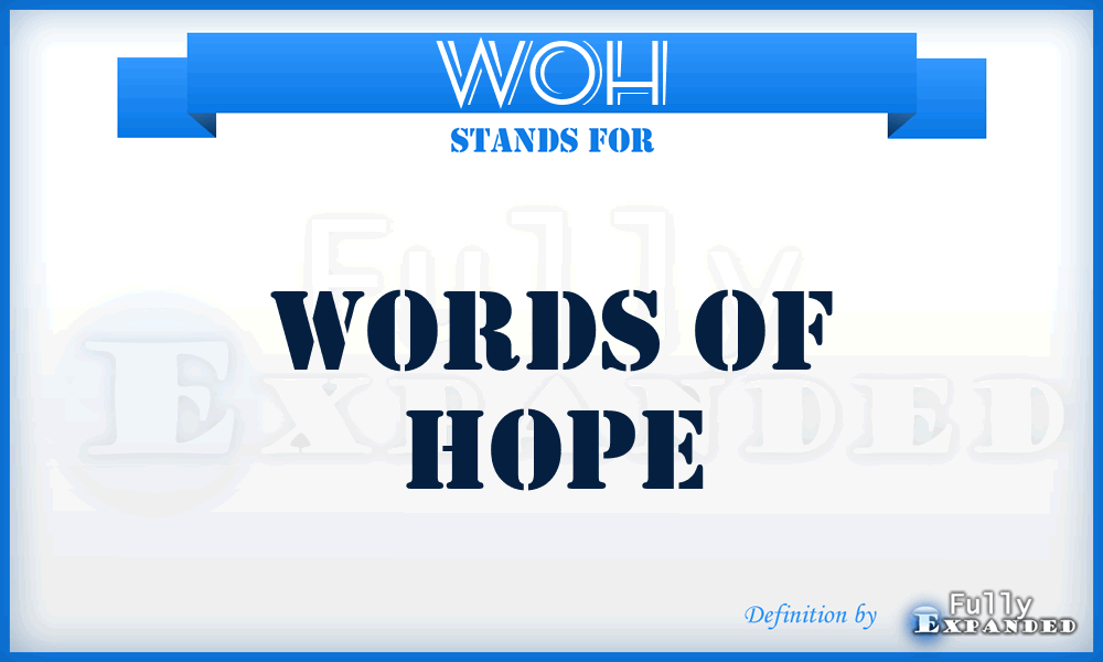 WOH - Words Of Hope