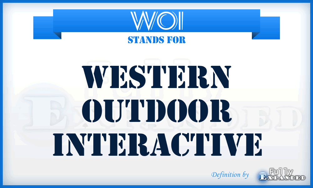 WOI - Western Outdoor Interactive