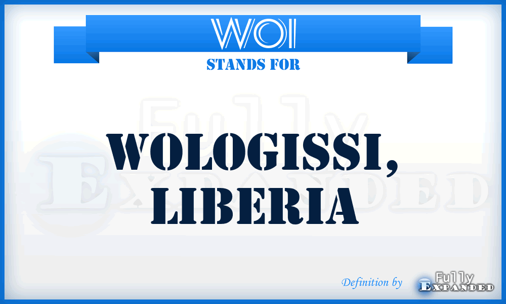 WOI - Wologissi, Liberia