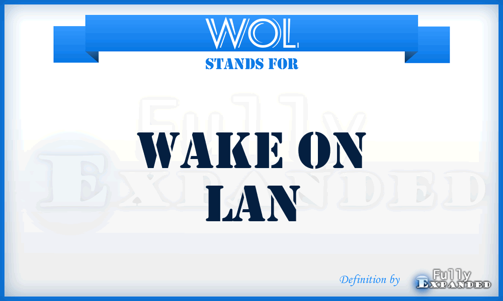 WOL - Wake On Lan