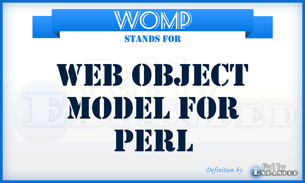 WOMP - Web Object Model for Perl