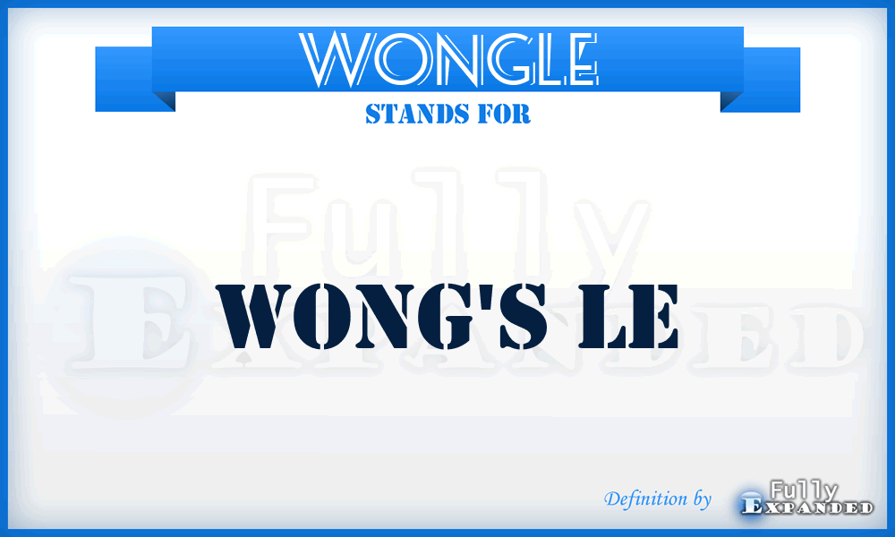 WONGLE - Wong's Le