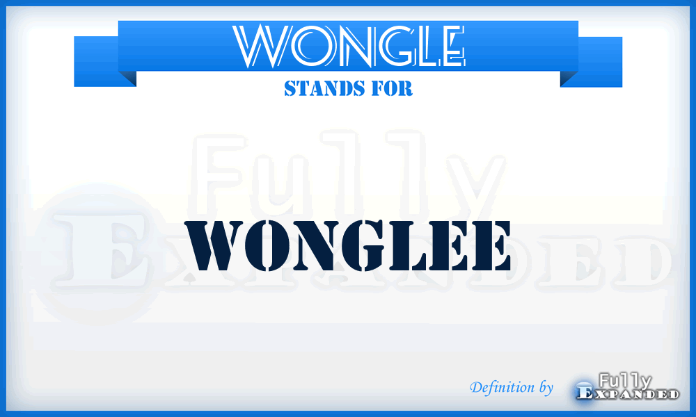 WONGLE - Wonglee